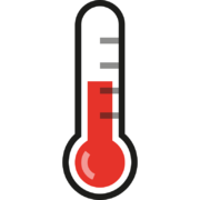 half full thermometer red